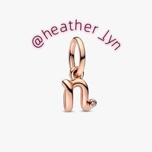 Pandora Letter n Script Alphabet Dangle Charm